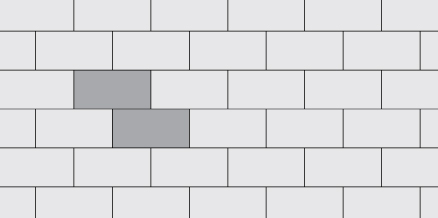 15×30″ (380x760mm) Running Bond