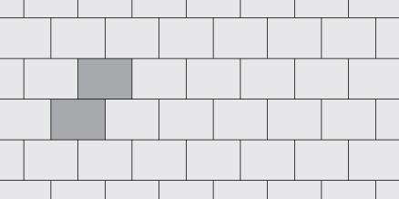 18×24″ (450x600mm) Running Bond